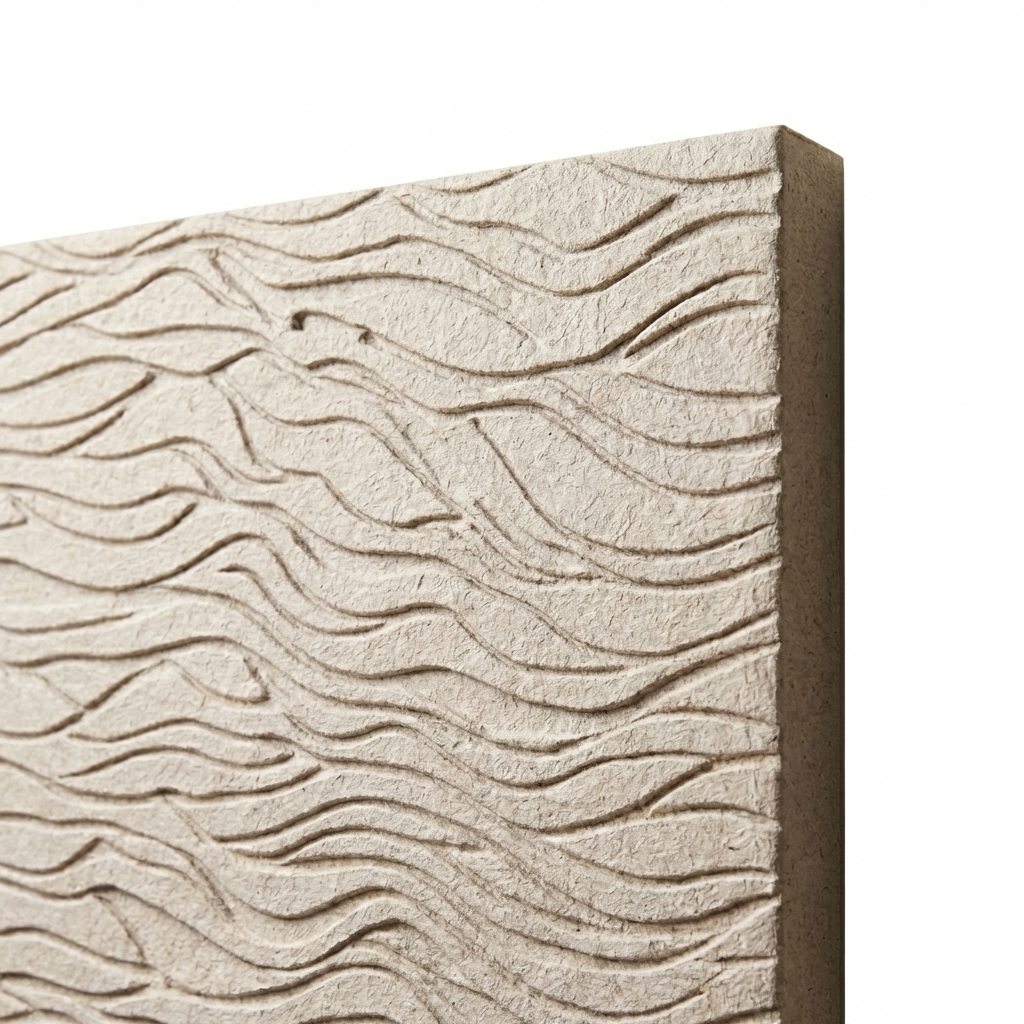 Architectural installation of Ongo mycelium acoustic panels in a modern space