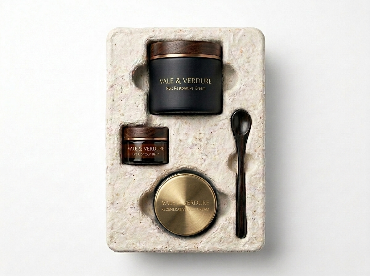 Custom molded mycelium packaging insert for premium products
