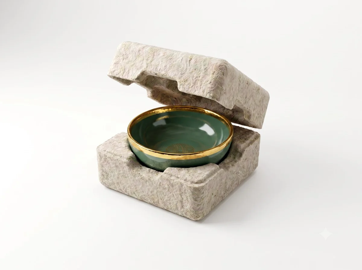 Biodegradable e-commerce shipping inserts made from mycelium foam